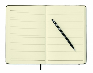 Logo trade corporate gifts picture of: A5 notebook w/stylus 72 lined