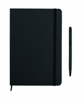 Logo trade business gifts image of: A5 notebook w/stylus 72 lined