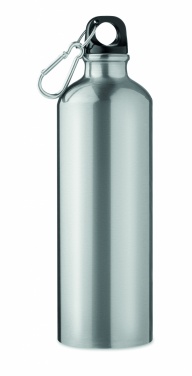 Logo trade promotional gifts picture of: Single-walled 750 ml aluminum bottle with a carabiner and customizable printing