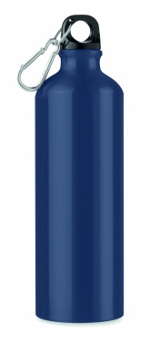 Logotrade promotional product image of: Single-walled 750 ml aluminum bottle with a carabiner and customizable printing
