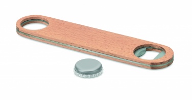 Logo trade corporate gifts image of: Wooden bottle opener