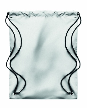 Logo trade business gifts image of: High reflective drawstring bag