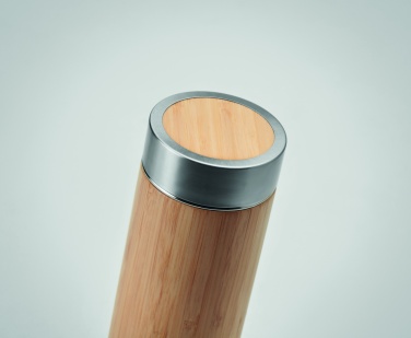 Logo trade promotional gift photo of: Double wall bamboo flask 400ml