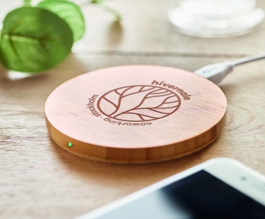 Logotrade promotional gift image of: Wireless charger bamboo 5W