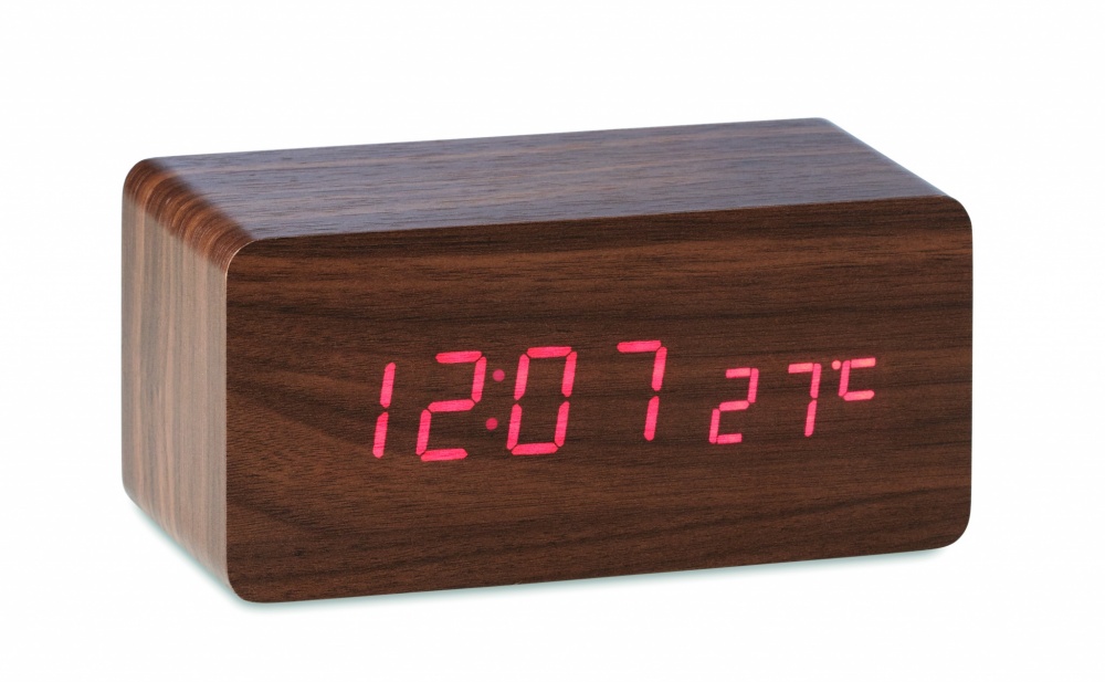 Logo trade promotional merchandise photo of: LED clock/5W wireless charger