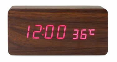 Logo trade promotional items picture of: LED clock/5W wireless charger
