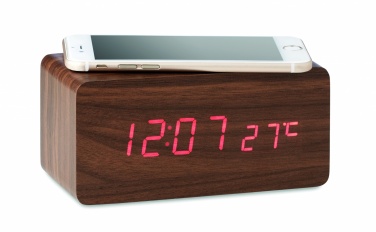Logo trade promotional products image of: LED clock/5W wireless charger