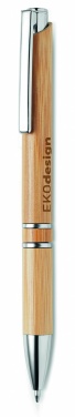 Logo trade corporate gifts image of: Bamboo automatic ball pen