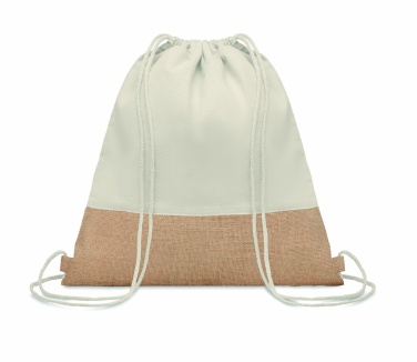 Logo trade promotional giveaways picture of: Drawstring bag w/ jute details