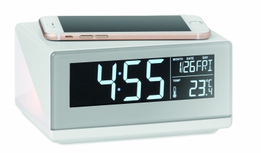 Logotrade advertising product picture of: LED clock & wireless charger5W