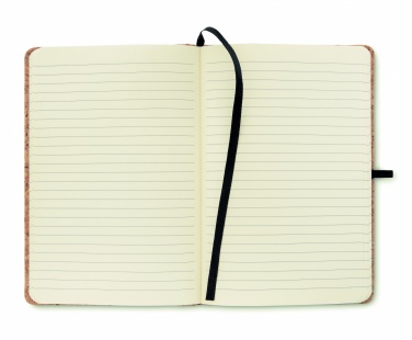 Logo trade promotional merchandise photo of: A5 cork notebook 96 lined