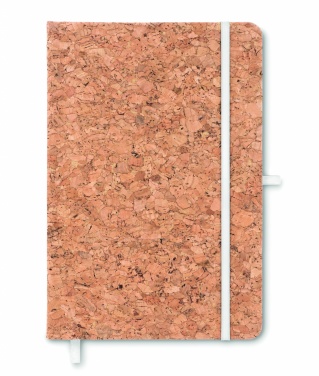 Logo trade promotional items picture of: A5 cork notebook 96 lined