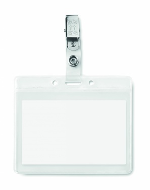 Logo trade business gifts image of: PVC badge holder