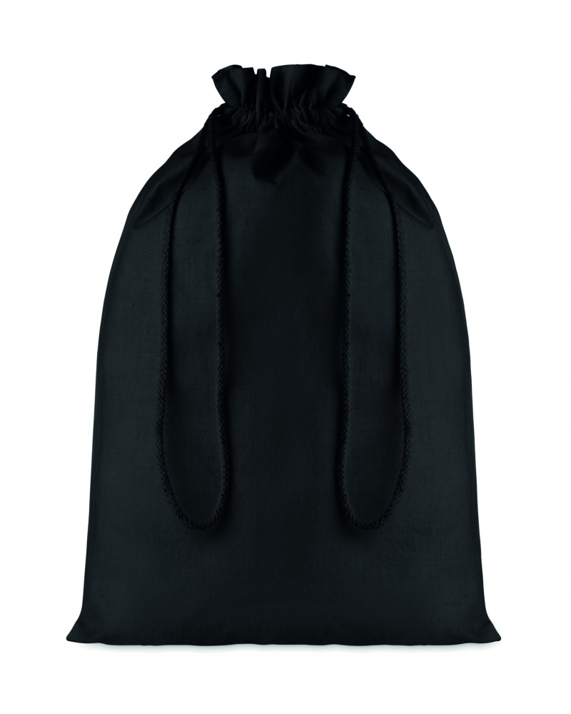 Logotrade advertising product picture of: Large Cotton draw cord bag black