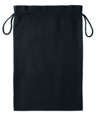 Logo trade promotional gifts picture of: Large Cotton draw cord bag black