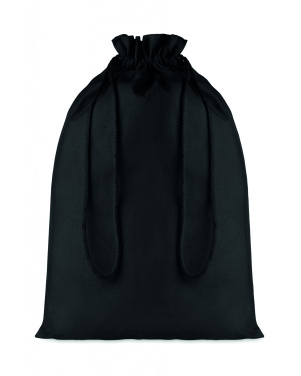 Logo trade promotional gifts picture of: Large Cotton draw cord bag black