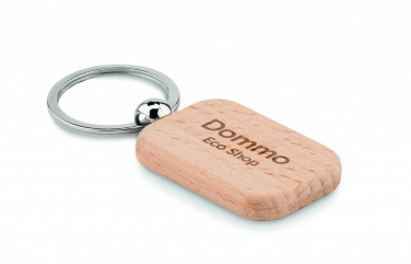 Logotrade promotional gifts photo of: Rectangular wooden key ring Bauska