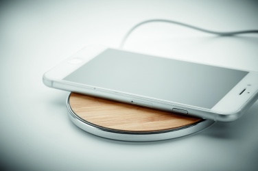 Logo trade advertising products picture of: Bamboo wireless charger 10W DESPAD