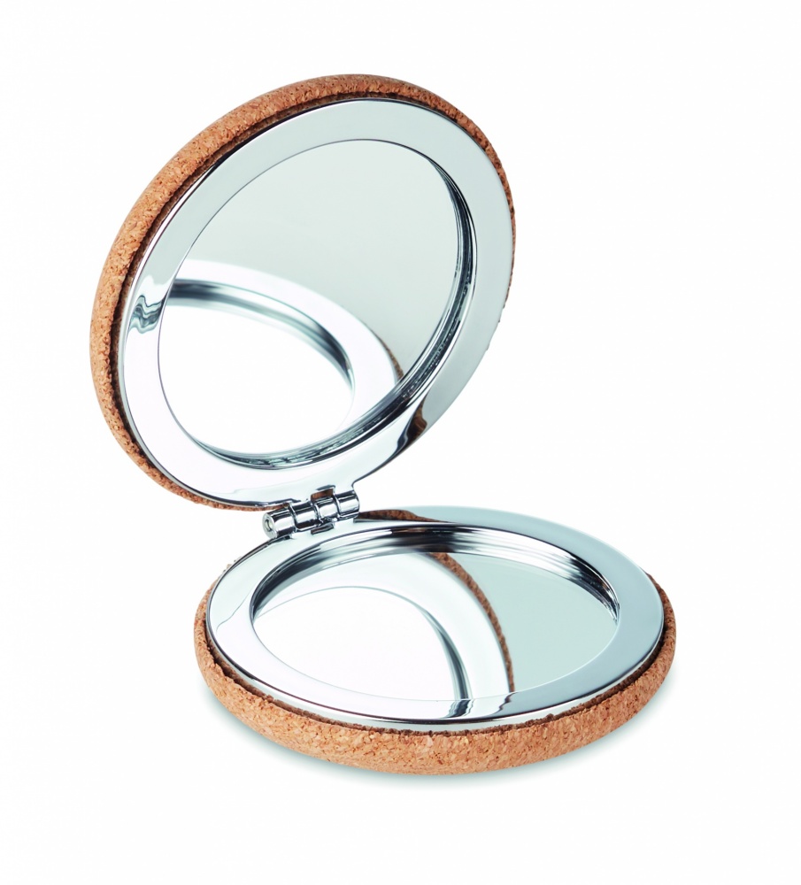 Logo trade promotional item photo of: Pocket mirror with cork cover