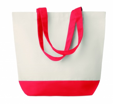 Logo trade promotional products image of: Canvas beach bag 280gr/m2