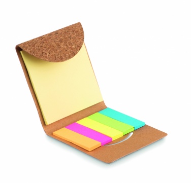 Logotrade promotional gift picture of: Cork sticky note memo pad