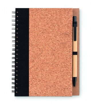 Logo trade promotional item photo of: Cork notebook with pen