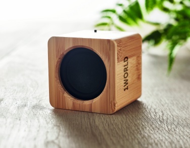 Logo trade corporate gifts image of: Bamboo wireless speaker