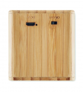 Logo trade promotional giveaways image of: Bamboo wireless speaker