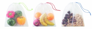 Logo trade business gift photo of: Set of 3 RPET mesh food bags
