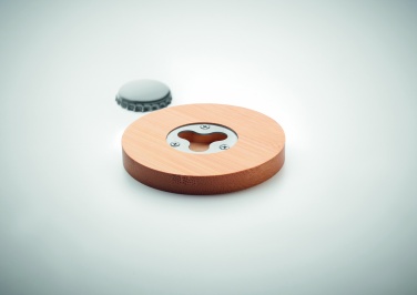 Logotrade promotional item image of: Bamboo bottle opener/ coaster DAKAI