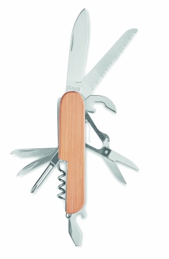 Logo trade promotional giveaways picture of: Multi tool pocket knife bamboo