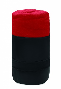 Logo trade promotional merchandise image of: RPET fleece travel blanket