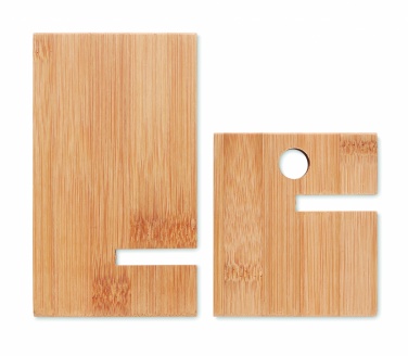 Logo trade business gifts image of: Bamboo phone stand/ holder WHIPPY