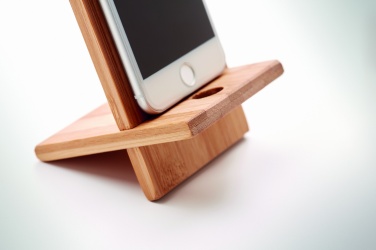 Logo trade advertising products picture of: Bamboo phone stand/ holder WHIPPY