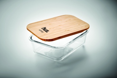 Logotrade promotional item picture of: Glass lunchbox with bamboo lid