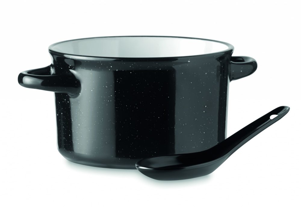 Logo trade corporate gift photo of: Ceramic vintage bowl 550 ml