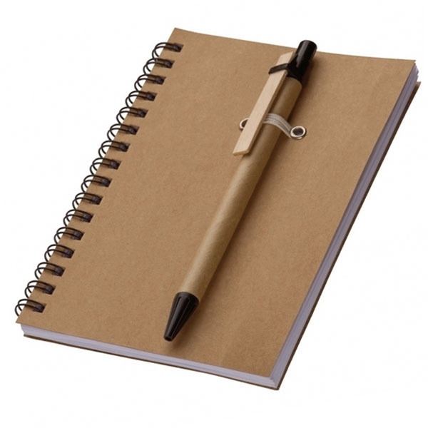 Logo trade promotional merchandise photo of: A6 ECO Notepad KEYSTONE