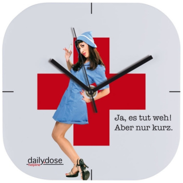Logo trade advertising products image of: Wall clock with all over clock face BEL AIR