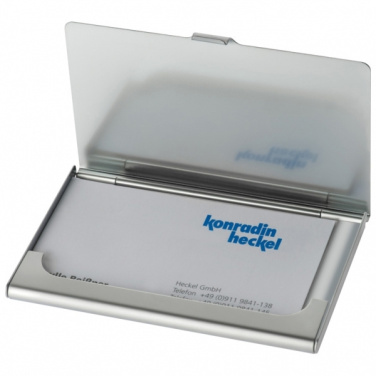 Logo trade advertising products image of: Metal business card holder CORNWALL