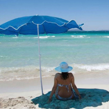 Logo trade business gifts image of: Beach umbrella FORT LAUDERDALE