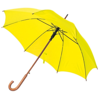 Logo trade advertising product photo of: Wooden automatic umbrella NANCY