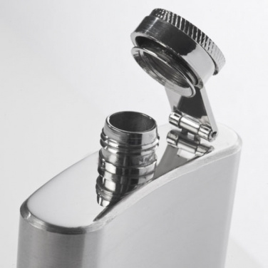 Logo trade promotional merchandise photo of: Stainless steel hip flask FRESNO 104 ml