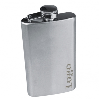 Logo trade advertising products image of: Stainless steel hip flask FRESNO 104 ml