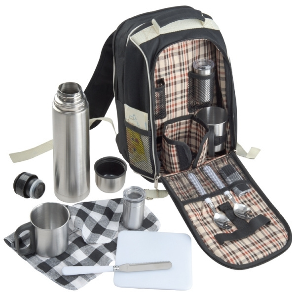 Logo trade advertising product photo of: Luxurious picnic backpack with cool bag GEORGIA