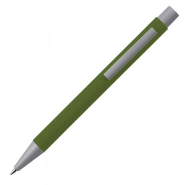 Logo trade promotional gifts picture of: Metal ballpen soft touch ABU DHABI