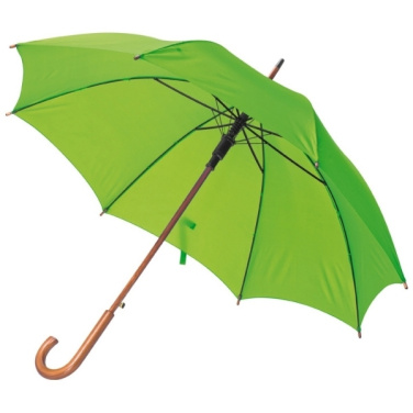 Logo trade promotional gifts picture of: Wooden automatic umbrella NANCY