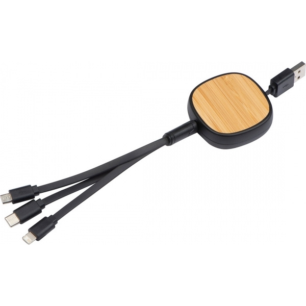 Logo trade promotional merchandise image of: Charging cable STRASBOURG
