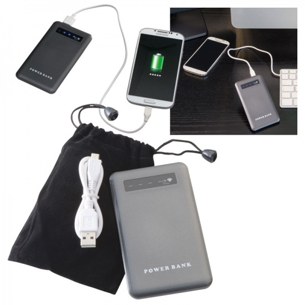 Logo trade promotional merchandise picture of: Power bank KINGSVILLE