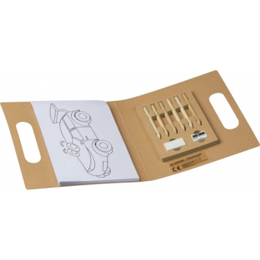 Logotrade promotional merchandise picture of: Kids coloring book with colored pencils FORIO