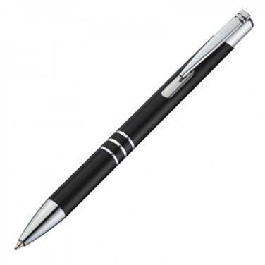 Logo trade business gifts image of: Metal writing set CLAREMONT